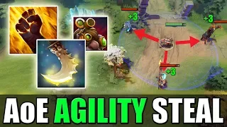 Long Range + AoE Agility Steal on Sniper [Sleight of Fist + Essence Shift] Dota 2 Ability Draft