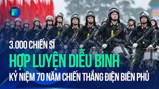 Dàn kỵ binh cùng hàng nghìn chiến sĩ hợp luyện diễu binh kỷ niệm Chiến thắng Điện Biên Phủ | VTC1