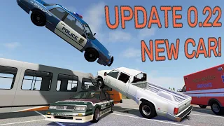 BeamNG.drive - Update v0.22 CRASHING THE NEW CAR! & BEING RUN OVER IN THE NEW MODE!