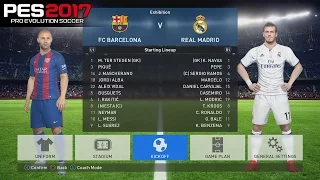 real madrid vs barcelona | 4-0 | gameplay PES 2017 | PC | PS4 | XBOX