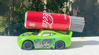 Experiment : 🔥Amazing McQueen Toy Car with Matches & Sparklers Powered Jet🚀.