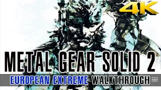 METAL GEAR SOLID 2【4K】SONS OF LIBERTY FULL GAME | European Extreme Walkthrough【No Commentary】