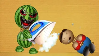 The Iron vs The WATERMELON Buddy | Kick The Buddy