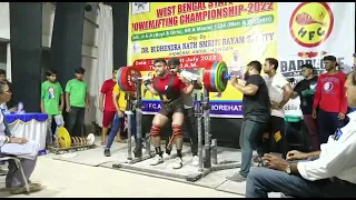 360KG SQUAT  .....47TH WEST BENGAL STATE POWERLIFTING CHAMPIONSHIP 2022.... HOWRAH ANDUL...