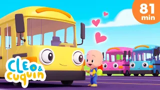 The Wheels on the Baby Bus 🚌👶🏼 more Nursery Rhymes by Cleo and Cuquin | Children Songs