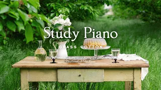 Study Piano Music: Piano pieces for concentration l GRASS COTTON+