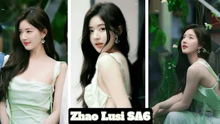 Zhao Lusi is so gorgeous on new event Guerlain behind screen 😍💚 #zhaolusi