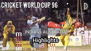 CRICKET WORLD CUP 96 / INDIA vs AUSTRALIA / 19th Match / HD Highlights / DIGITAL CRICKET TV