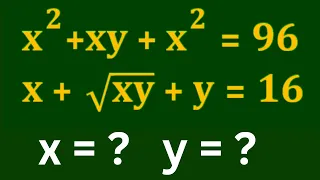 Baltic States | Olympiad Math | A nice Algebra Question System | What is the Value of x = ?  & y = ?