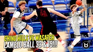 LaMelo Ball GOES FULL STEPH CURRY MODE!! Chino Hills SPANK Top Utah Team w/ Lonzo Ball Watching!!