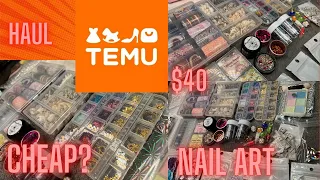 $40 TEMU Nail Haul💅🏽| UNBOXING📦| ASMR👄| Cheap Affordable Nail Supplies‼️