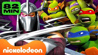 TMNT: Las Tortugas Ninja | ¡Shredder DESTRUYENDO durante 82 minutos! 👊 | Nickelodeon en Español