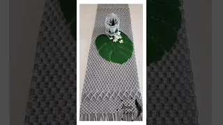 DIY Macrame Table runner tutorial 🌿 #macrame #diy #tablerunner #tutorial #homedecor #centerpiece