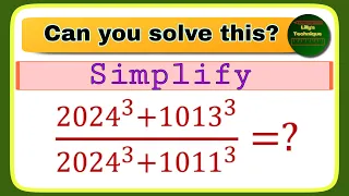 Math Olympiad Question | Nice Simplification Problem | You should be able to solve this !!