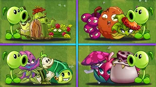 4 Peashooter Team + Bombard + Spear + Enchant + Ail - Who Will Win? - PvZ 2 Team Plants Battlez