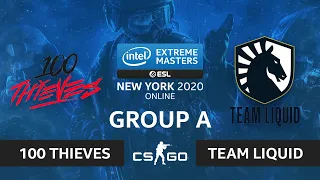 CS:GO - 100 Thieves vs. Team Liquid [Nuke] Map 1 - IEM New York 2020 - Group A - NA