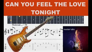 THE LION KING | CAN YOU FEEL THE LOVE TONIGHT | Guitar Tab| #Mastertabs#BestFreeYoutubeMusic#FREE