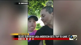 Blues superfan Laila Anderson heading to Boston for Game 7