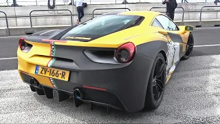 Ferrari 488 GTB with Akrapovic Exhaust System! LOUD Fly By's & Accelerations on Track!