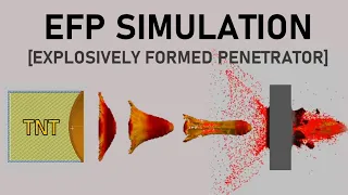 EXPLOSIVELY FORMED PENETRATOR SIMULATION | EFP Shaped Charge Armour Piercing Simulation