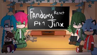 Fandoms react to each other![pt.1: Jinx, Arcane] SPOILERS!{CC}