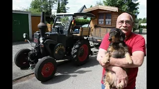 На тракторе из Германии в Россию на ЧМ-2018 по футболу.