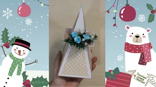Праздничная упаковка для небольшого подарка в виде ёлочки