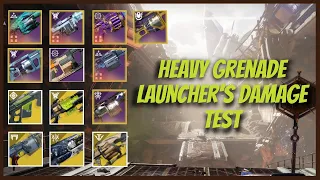 Heavy Grenade Launcher's damage test / No Artifact and Surges [Destiny 2]