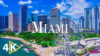 FLYING OVER MIAMI (4K UHD) - Soothing Music Along With Beautiful Nature Videos - 4K Video Ultra HD