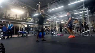 32kg Snatch + Rack position + Push Press X5