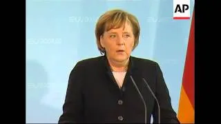 Swedish PM Fredrik Reinfeld meets German Chancellor Angela Merkel