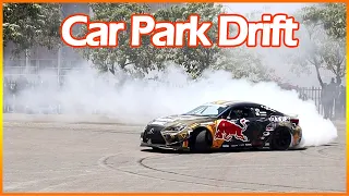 A Guinness book record holder Drifts with different Cars at KICC During the Redbull Car Park Drift