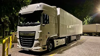 ССУ как стажёр: Первый рейс на новом DAF XF с РЕФом в ночь!