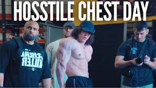 HOSSTILE CHEST DAY AT THE MECCA | Fouad Abiad, Sam Sulek & Ben Chow | Hosstile Supplements