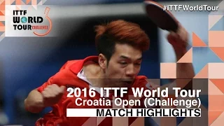 2016 Croatia Open Highlights: Joo Se Hyuk vs Ho Kwan Kit (1/2)