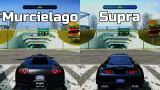 NFS Most Wanted: Lamborghini Murcielago vs Toyota Supra - Drag Race