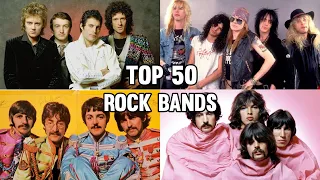 Top 50 Greatest Rock Bands Of All Time - HUX HEARD