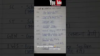 #obc सभी जातियों के नाम Full form of OBC, SC ST, OC caste in Hindi- SC ST OBC ka matlab kya hota hai