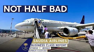 SAUDIA A320  Business Class (Lie Flat)【4K Trip Report Athens to Jeddah】🎄 #FLIPFLOPMAS Ep. 2