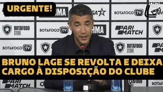 BRUNO LAGE SE REVOLTA E ABANDONA ENTREVISTA COLETIVA DEIXANDO CARGO A DISPOSIÇÃO!