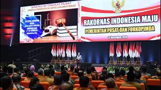 Presiden Jokowi Membuka Rakornas Indonesia Maju Pemerintah Pusat dan Pemerintah Daerah 2019