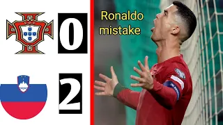 Slovenia vs Portugal 2-0 Extended Highlights And All Goals - Ronaldo Mistake