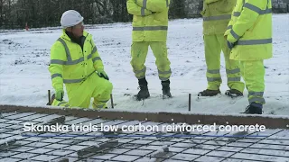 Low carbon reinforced concrete trial