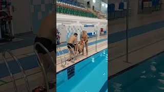 Технология входа в бассейн / Pool entrance technology