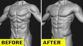 Torso Anatomy Sculpt in Blender - HOW TO DO IT RIGHT