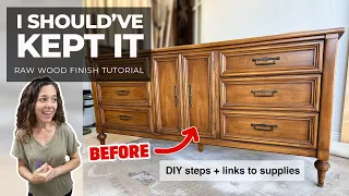 Uncovering hidden potential: Refinishing this dresser in a natural wood look.