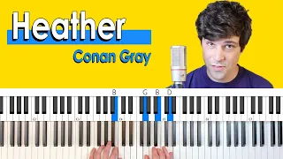 How to play “Heather” by Conan Gray [EASY Piano Tutorial/Chords for Singing]