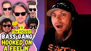 THE BASS GANG FT. TIM FOUST "HOOKED ON A FEELING" (COVER)  | Audio Engineer & Musician Reacts
