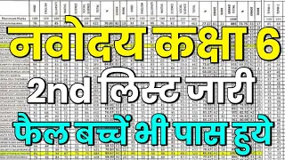 Navodaya Result 2023 Class 6 | Navodaya 2nd Merit List 2023 | Navodaya Waiting List 2023 |