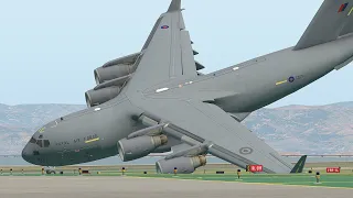 Pilot Was Terrified When C-17 Lost Control After Landing | X-Plane 11